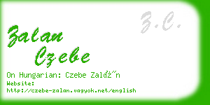 zalan czebe business card